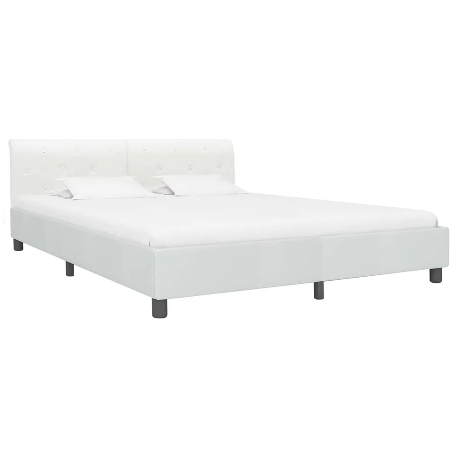 Cadre de lit Blanc Similicuir 180 x 200 cm - 2