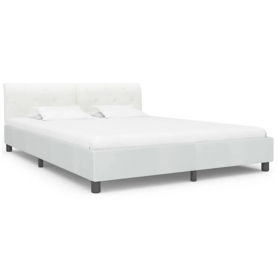 Cadre de lit Blanc Similicuir 180 x 200 cm - 3