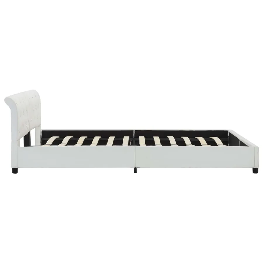 Cadre de lit Blanc Similicuir 180 x 200 cm - 6