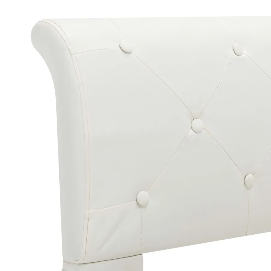 Cadre de lit Blanc Similicuir 180 x 200 cm - 7
