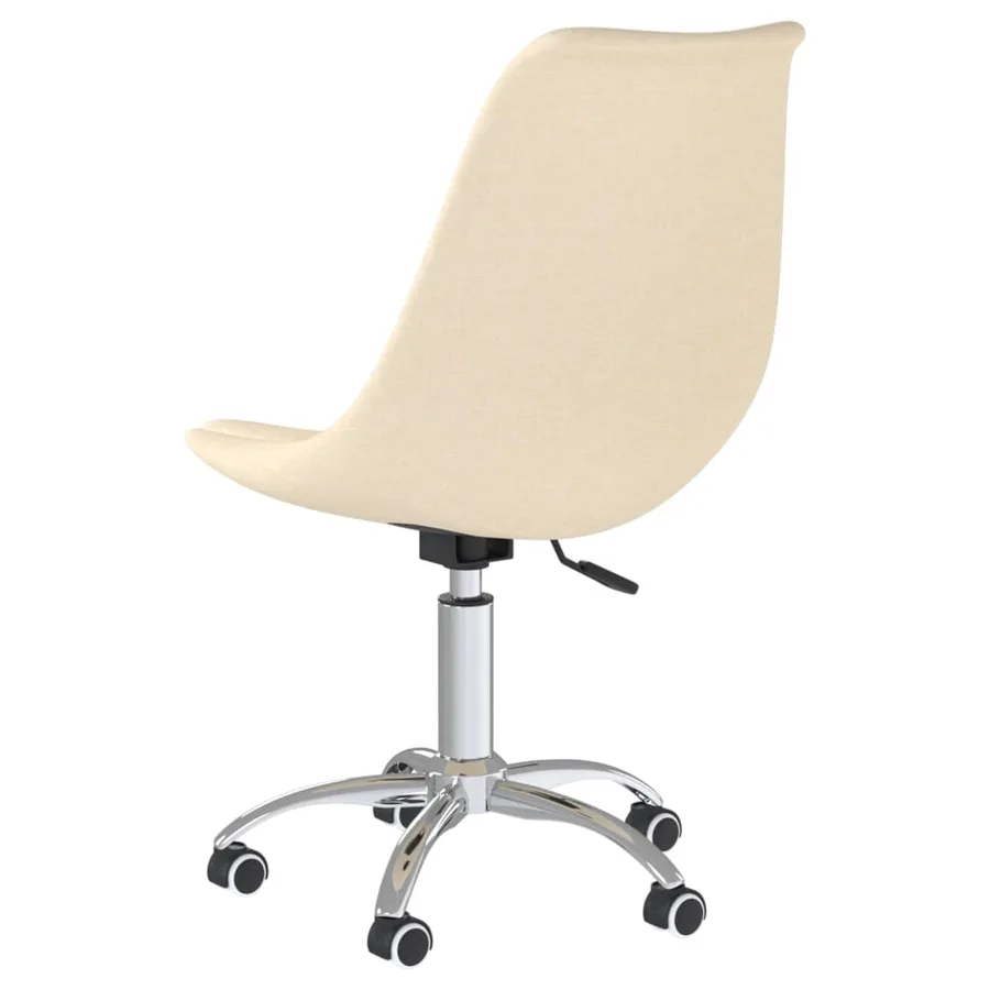 Chaises pivotantes à manger lot de 2 Crème Tissu - 6