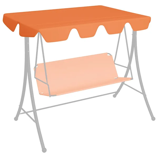 Toit de rechange de balançoire orange 150/130x105/70 cm