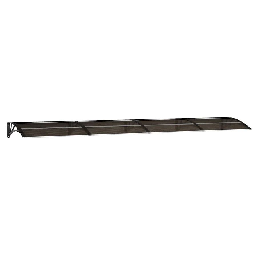 Auvent de porte Noir 400x75 cm Polycarbonate - 2