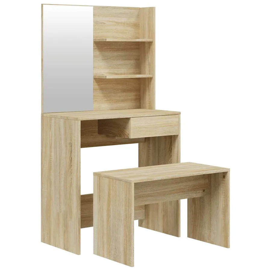 Ensemble de coiffeuse Chêne Sonoma 74,5x40x141 cm - 2