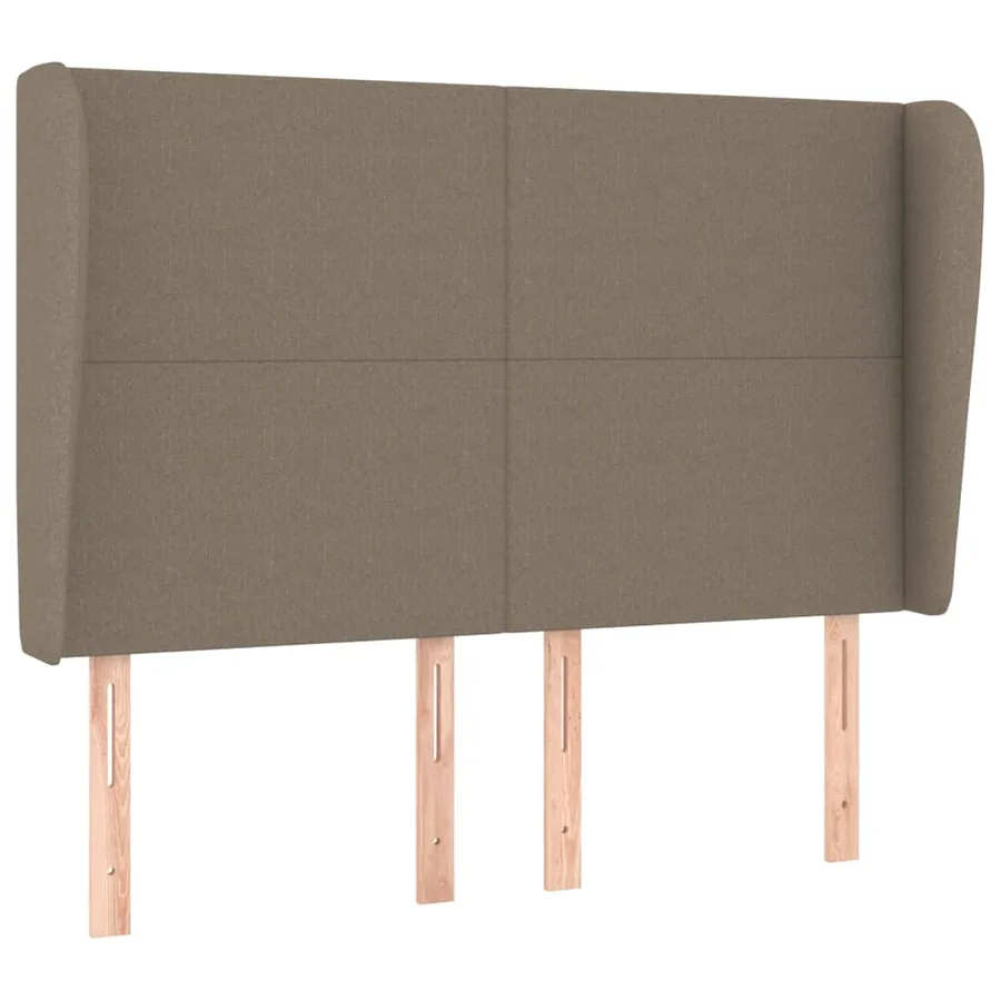 Tête de lit avec oreilles Taupe 147x23x118/128 cm Tissu - 2