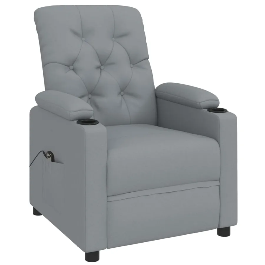 Fauteuil inclinable électrique Gris clair Tissu - 3