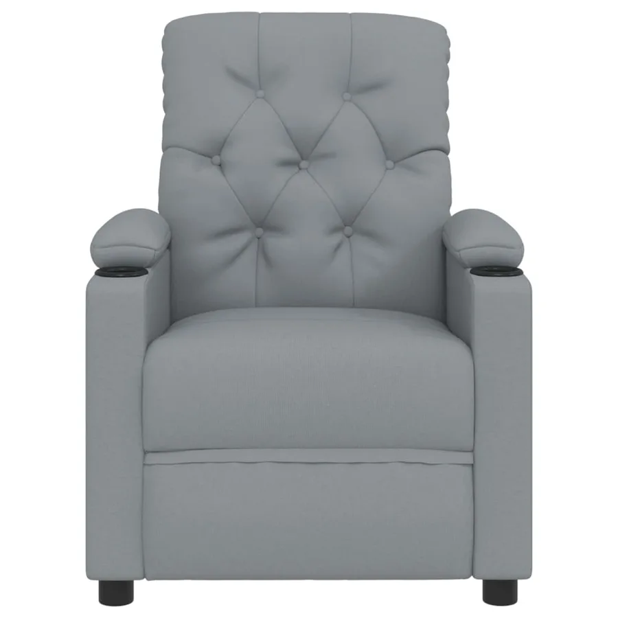 Fauteuil inclinable électrique Gris clair Tissu - 4