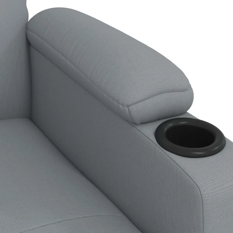 Fauteuil inclinable électrique Gris clair Tissu - 8