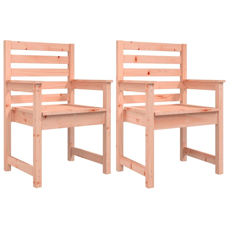 Chaises de jardin lot de 2 60x48x91 cm bois massif de douglas - 2