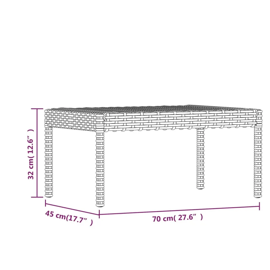 Salon de jardin 6 pcs avec coussins résine tressée gris - 12