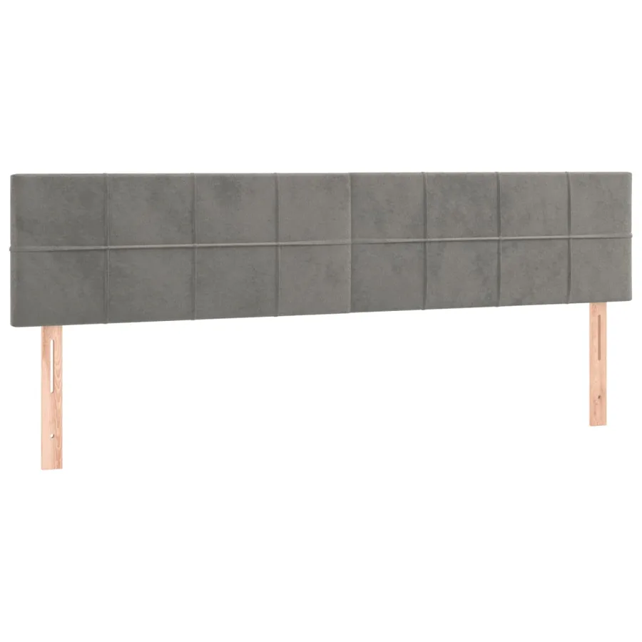Sommier à lattes de lit et matelas Gris clair 160x200cm Velours - 6