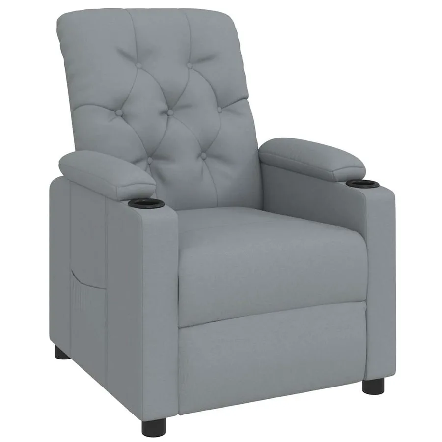 Fauteuil inclinable Gris clair Tissu - 2