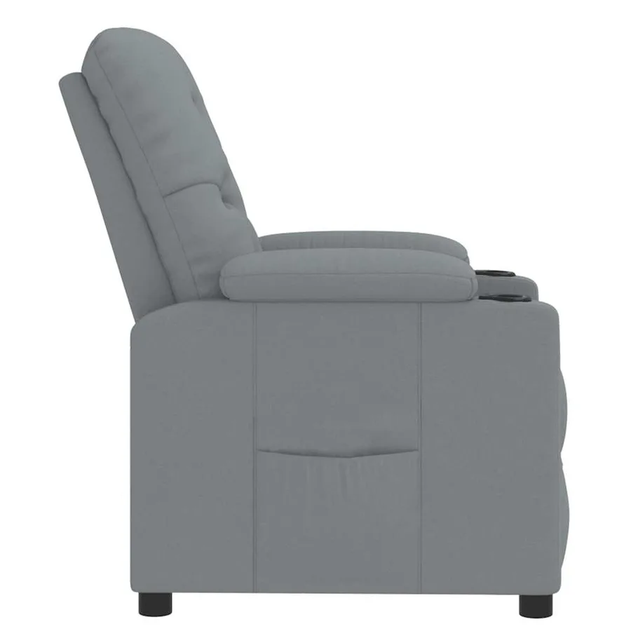 Fauteuil inclinable Gris clair Tissu - 4