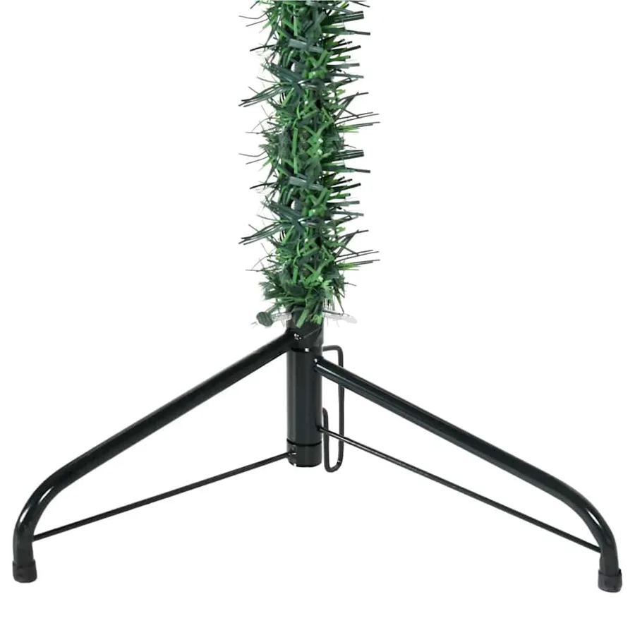 Demi sapin de Noël artificiel mince avec support Vert 180 cm - 6