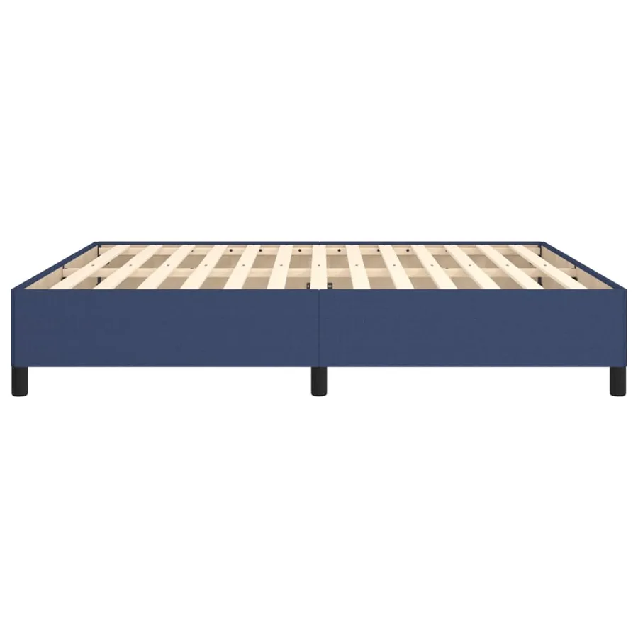 Cadre de lit sans matelas bleu 160x200 cm tissu - 6