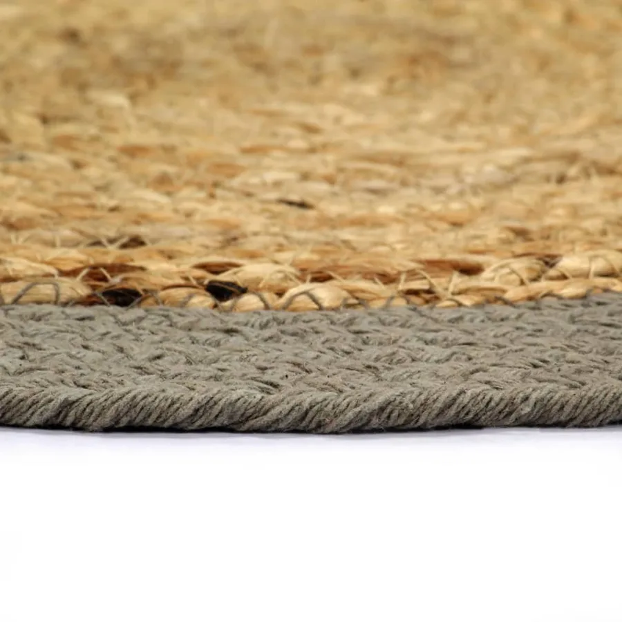 Napperons 4 pcs Naturel et gris 38 cm Jute et coton - 3