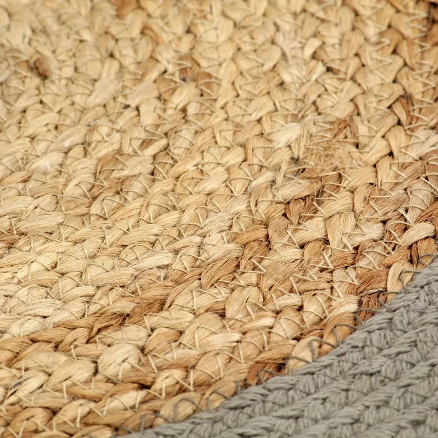 Napperons 4 pcs Naturel et gris 38 cm Jute et coton - 4