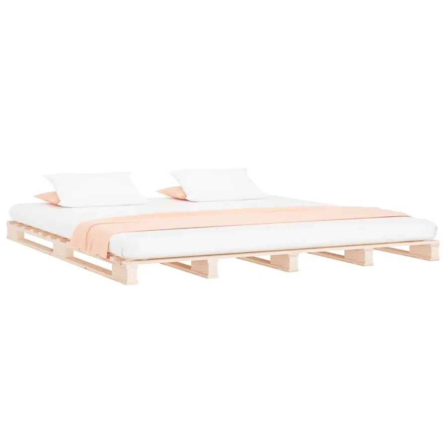Lit de palette 120x190 cm Bois pin massif Petit Double - 3