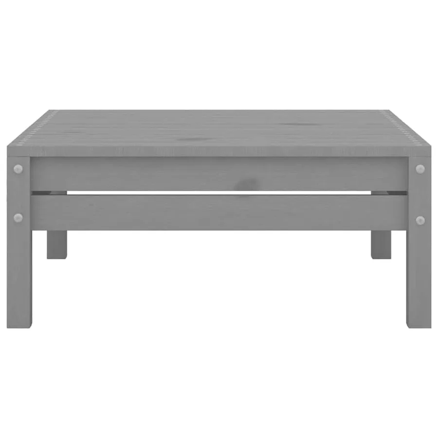 Salon de jardin 3 pcs Gris Bois de pin massif - 8