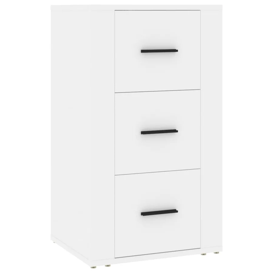 Buffet Blanc 40x33x70 cm Bois d'ingénierie - 2