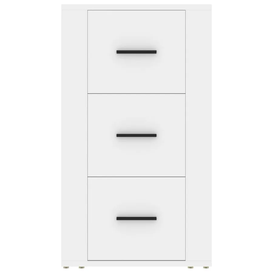 Buffet Blanc 40x33x70 cm Bois d'ingénierie - 3