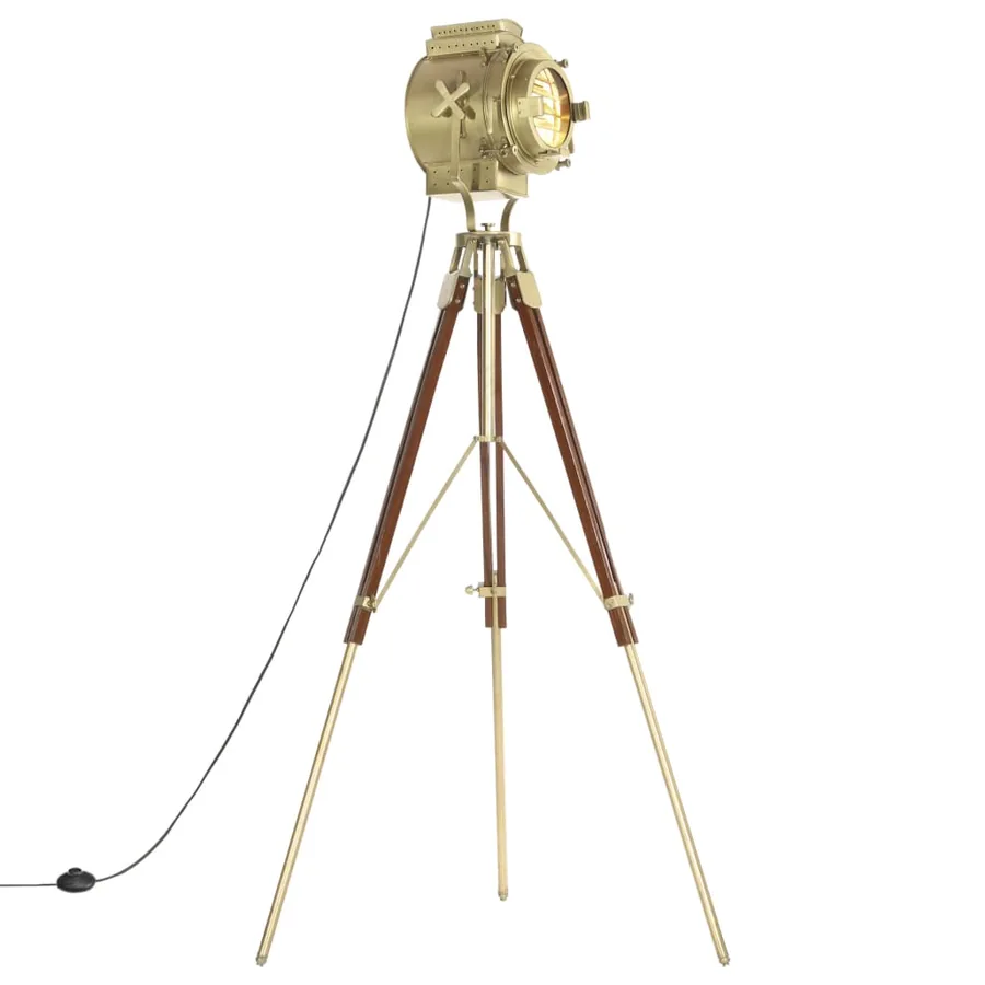 Lampadaire à trépied bois de manguier massif 193 cm