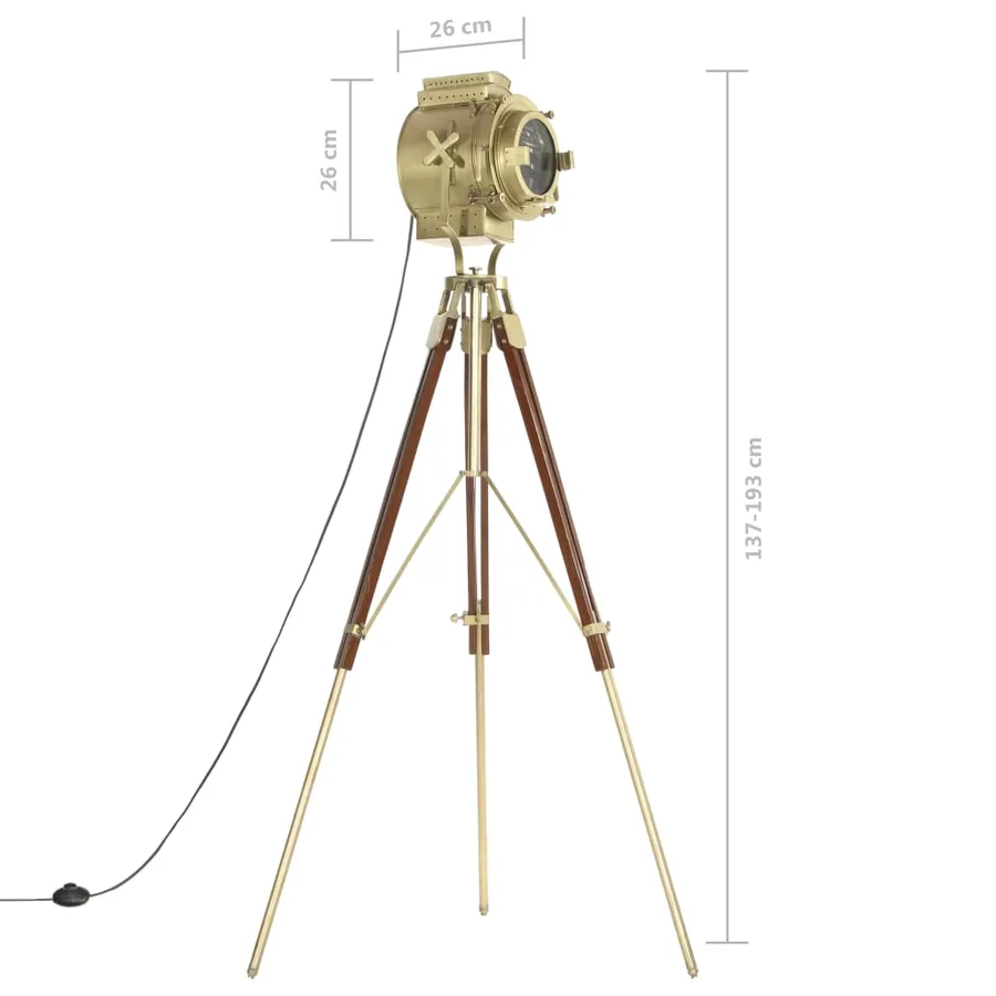 Lampadaire à trépied bois de manguier massif 193 cm - 15