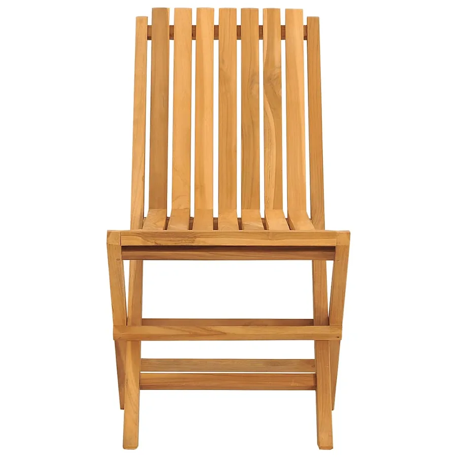 Chaises de jardin pliantes lot de 8 47x47x89cm bois massif teck - 3