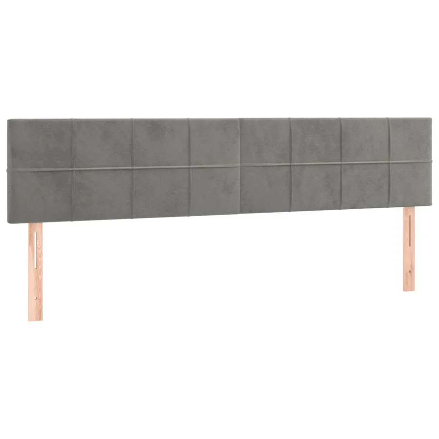 Sommier à lattes de lit et matelas Gris clair 180x200cm Velours - 6
