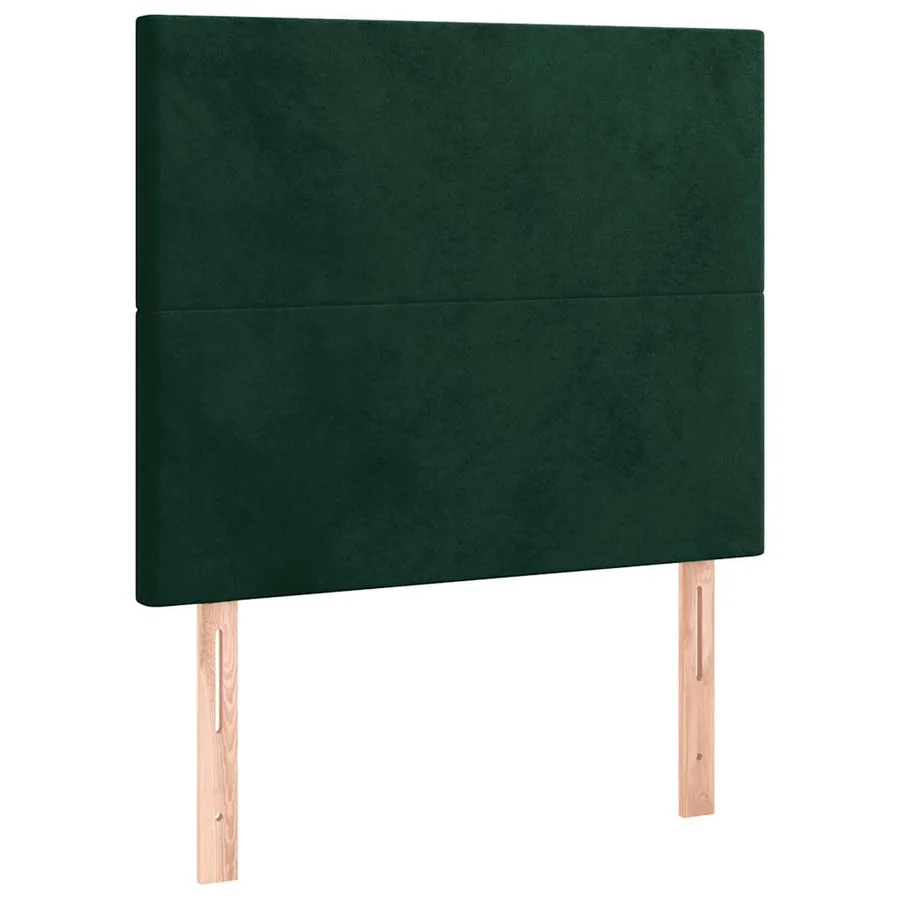 Cadre de lit sans matelas vert foncé 100x200 cm velours - 9