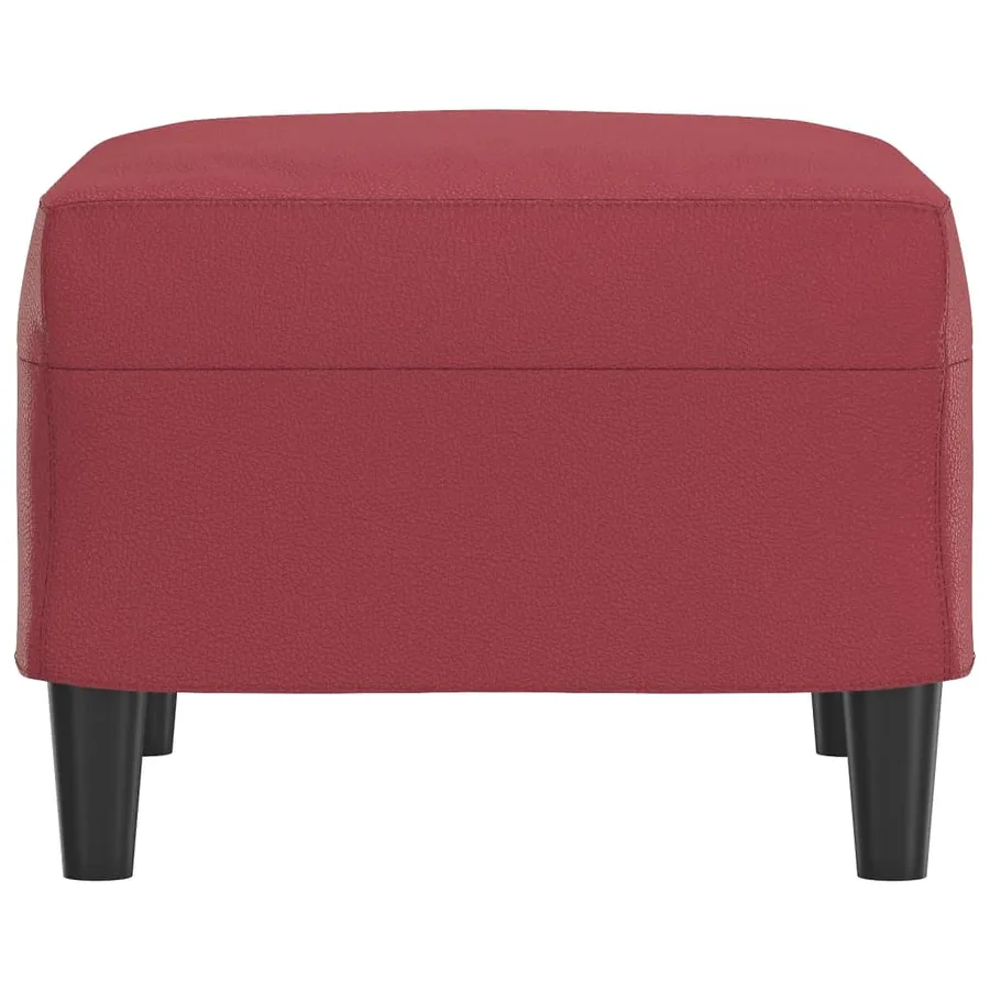 Repose-pied Rouge bordeaux 60x50x41 cm Similicuir - 4
