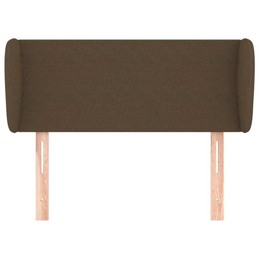 Tête de lit avec oreilles Marron Foncé 83x23x78/88 cm Tissu - 3
