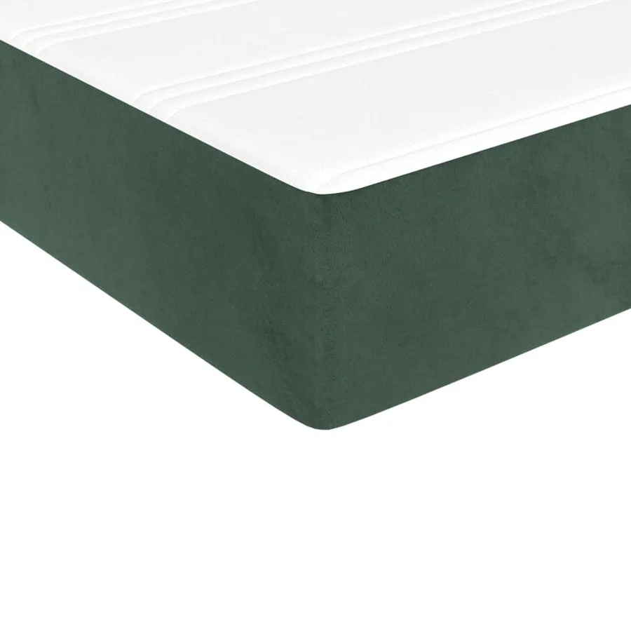 Matelas de lit à ressorts ensachés fermeté moyenne Vert foncé 100x200x20 cm - 5