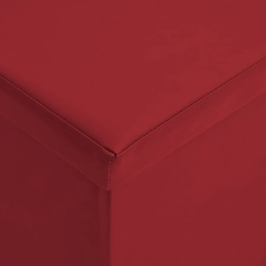 Banc de rangement pliable Rouge bordeaux PVC - 6
