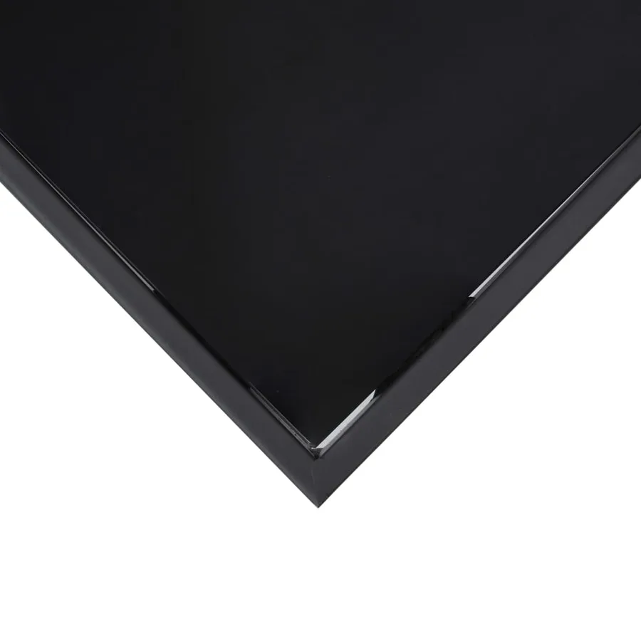 Table de bar de jardin Noir 60x60x110 cm Verre trempé - 4