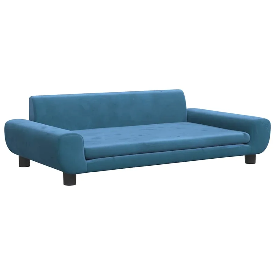 Lit pour chien bleu 100x54x33 cm velours - 2