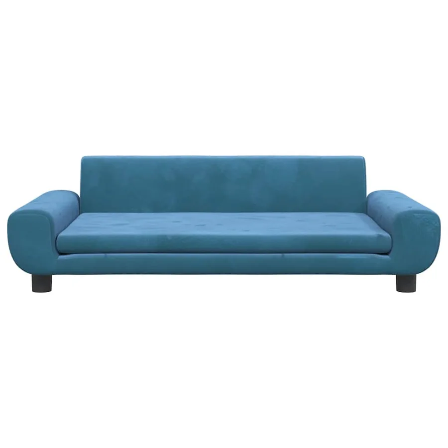 Lit pour chien bleu 100x54x33 cm velours - 3