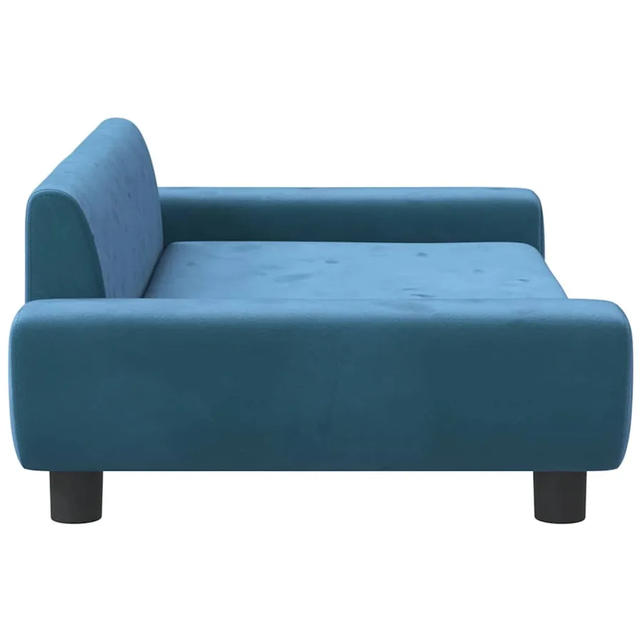 Lit pour chien bleu 100x54x33 cm velours - 4
