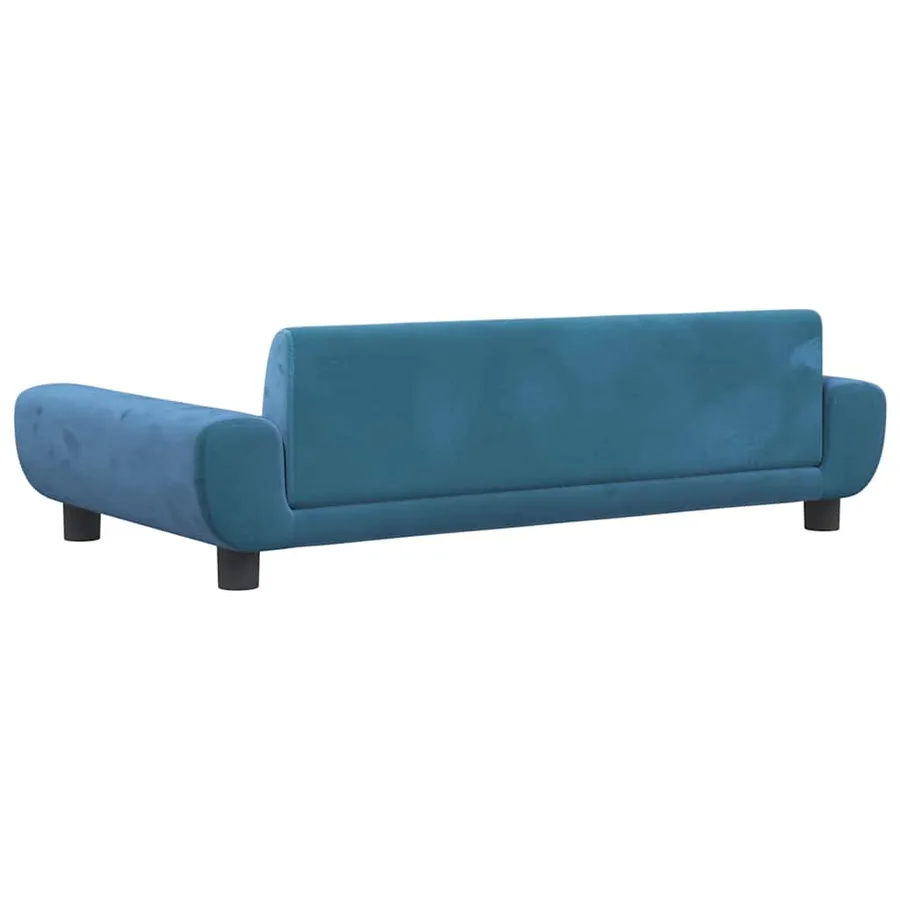 Lit pour chien bleu 100x54x33 cm velours - 5