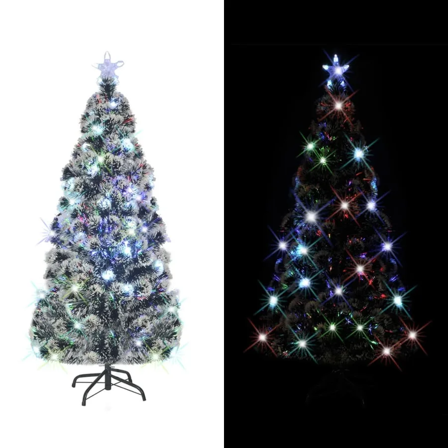 Arbre de Noël pré-éclairé avec support et LED 180 cm fibre optique - 2