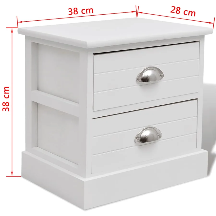 Table de chevet Blanc - 6