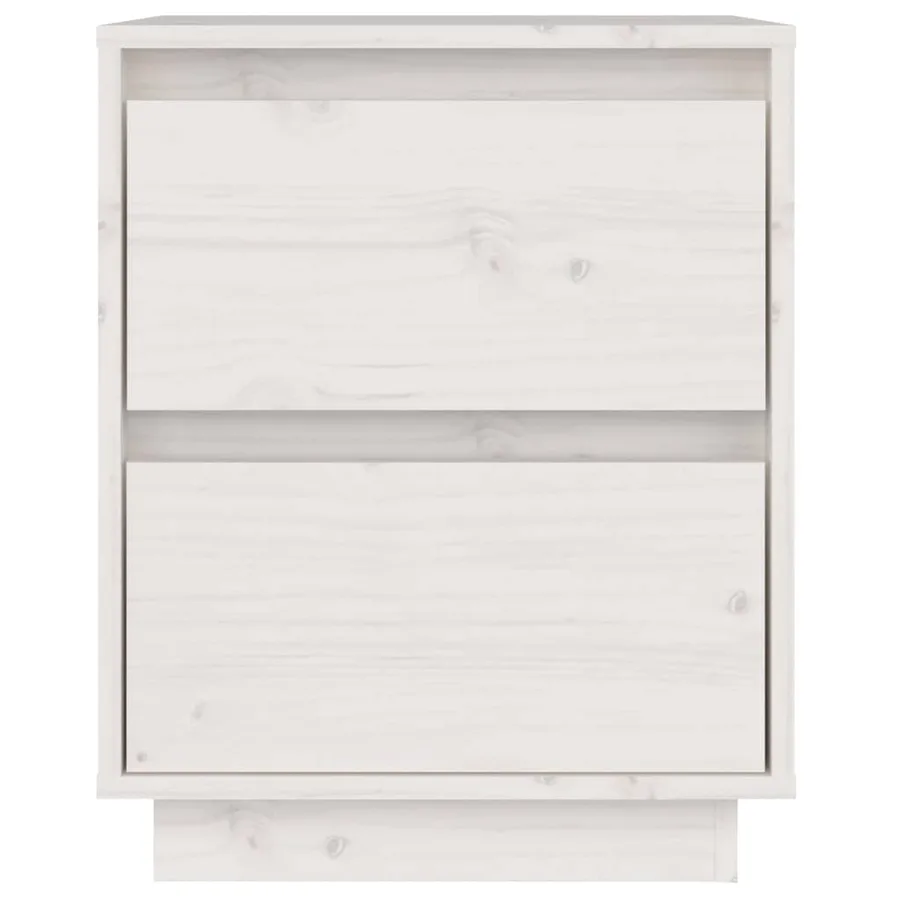 Tables de chevet 2 pcs Blanc 40x35x50 cm Bois de pin solide - 7