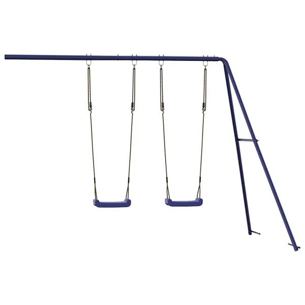 Balançoires de jeu 2 pcs bleu 265x185x188 cm polypropylène