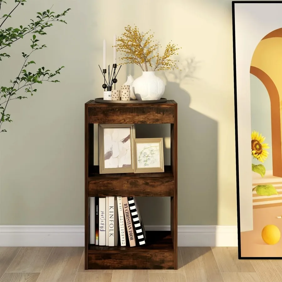 Bibliothèque/Séparateur de pièce Chêne fumé 40x30x72 cm - 5