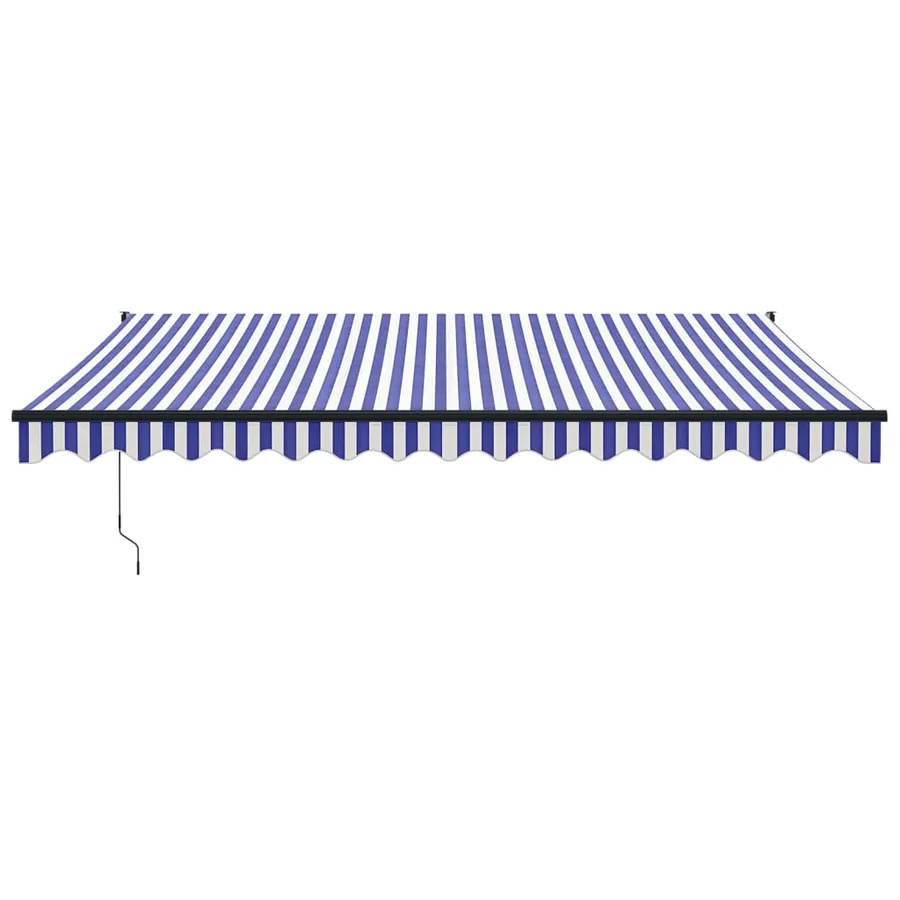 Auvent rétractable automatique bleu et blanc 4,5x3 m - 3