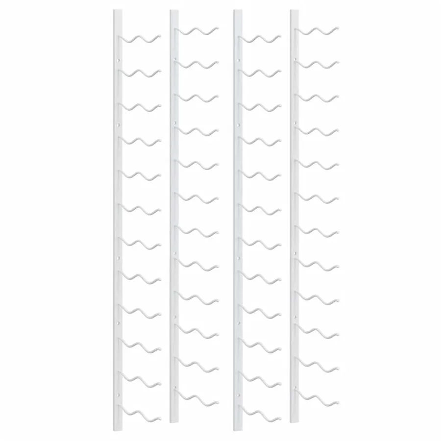 Casier à vin mural pour 24 bouteilles 2 pcs Blanc Fer - 2