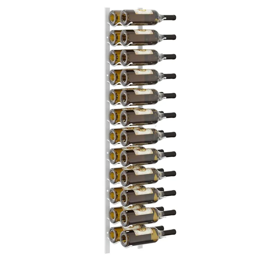 Casier à vin mural pour 24 bouteilles 2 pcs Blanc Fer - 4