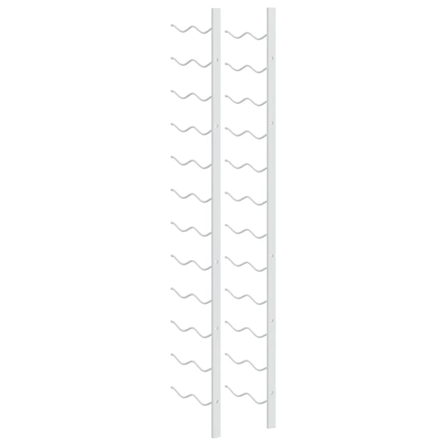 Casier à vin mural pour 24 bouteilles 2 pcs Blanc Fer - 8