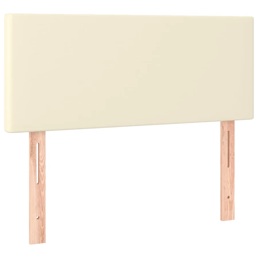 Sommier à lattes de lit avec matelas et LED Crème 80x200cm - 7