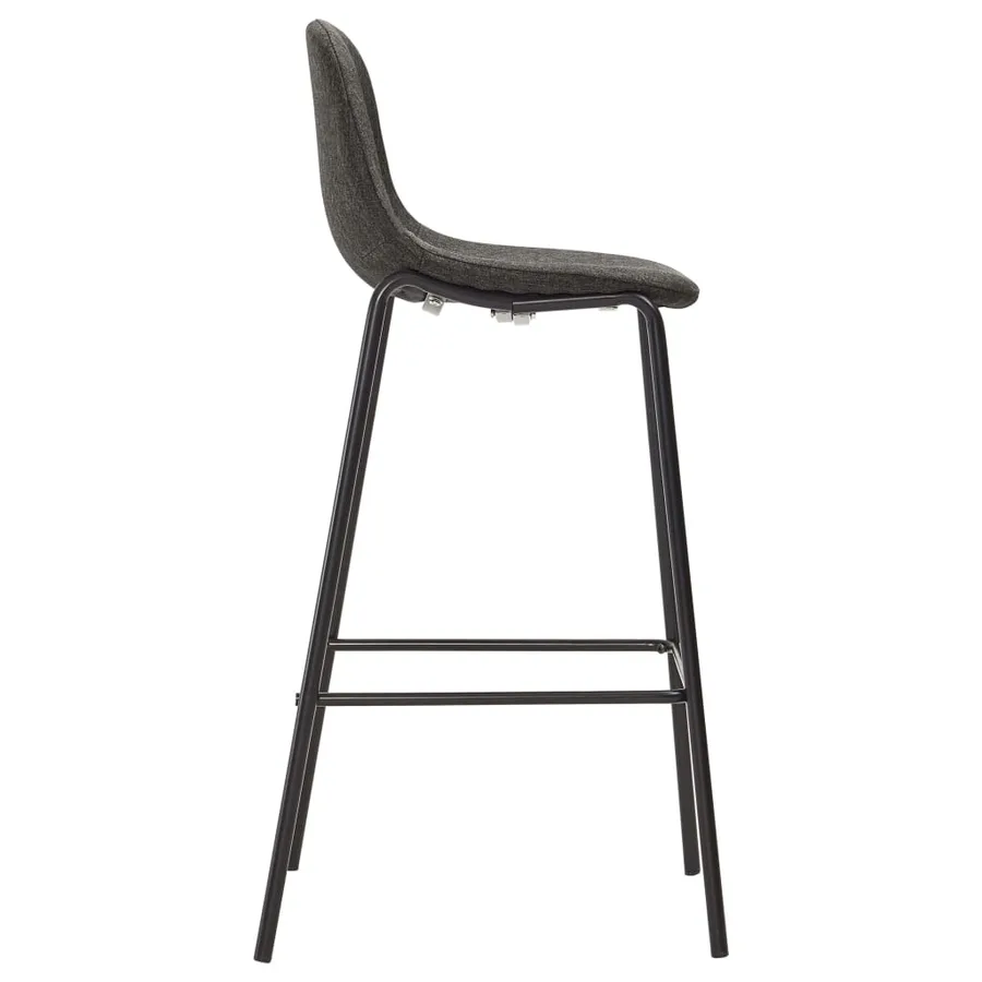 Chaises de bar lot de 2 gris foncé tissu - 4